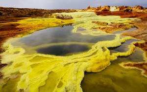 yellow crater of Dallol volcano